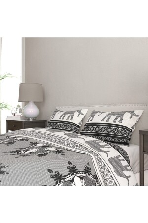 Lenar Bettbezug-Set für Doppelbett, 100 % Baumwolle, 200 x 220 cm, Weiß, MF001534-40 - 3