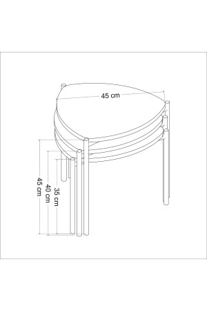 Lenny 3-teiliger Satztisch mit Metallbeinen – Anthrazit Lennyzigon - 9