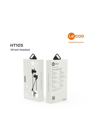 Lenovo Ht105 3. In-Ear-Gaming-Headset mit kompatiblem 5-mm-Anschluss und abnehmbarem Mikrofon, Schwarz HT105 - 6