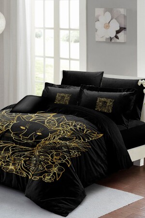 Leopard Line Doppelbett-Bettbezug-Set, speziell gewebter Baumwollsatin, 3D-Sonderdesign MONOHOME24598 - 1