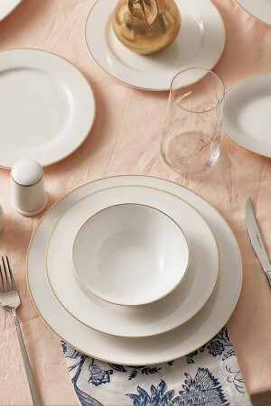 Lexi New Bone 56 Parça 12 Kişilik Yemek Takımı Gold 153.03.08.0580 - Karaca