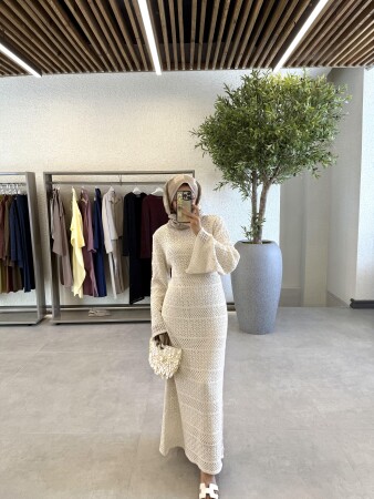 Liam Elbise - Ekru - Duendeca