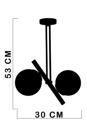 Libra Kronleuchter aus schwarzem Nickel-Rauchglas 10166402 - 7