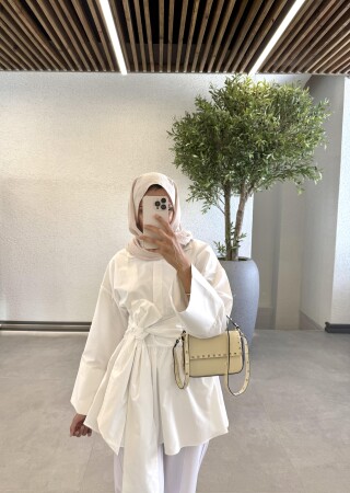 Lidia Gömlek - Beyaz - Duendeca