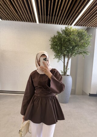 Lidia Gömlek - Kahve - Duendeca