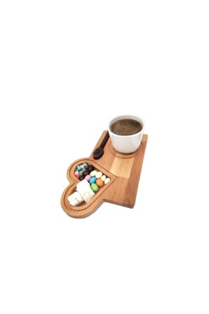 Liebhaber-Set Holzherz nach Maß 5-teilig, Geschenk für türkischen Kaffee und Nescafe – Herz-Kaffee-Präsentation für 2 Personen - 8