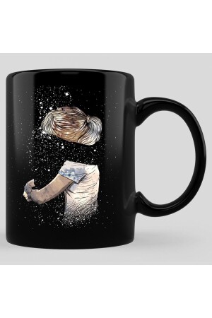 Liebhaber-Tasse – schwarze Tasse – Liebe – schwarze Tasse mit Liebesmotiv hy69 - 2