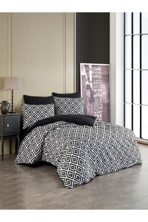 Life Diagonal Double Sided Elastic Sheet Double Duvet Cover Set ecdiaçfttarfçift - 1