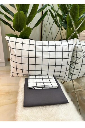 Life Kare Kolay Ütülenir Çift Kişilik Çarşaf Takımı 180x200 Cm - Sheri Home Tekstil