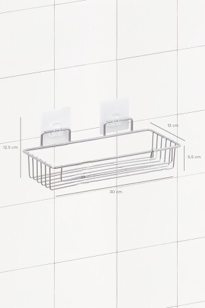 Lifetime Edelstahl-Badezimmer-Organizer, Shampoo-Halter, einstöckig, Duschregal, Chrom, Mkb-724, PRA-5200594-5816 - 5