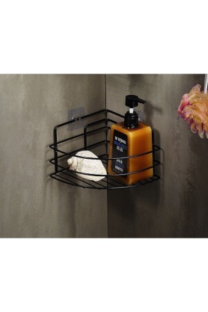 Lifetime Edelstahl-Kleberegal für Badezimmer, Eck-Organizer, Shampoo-Halter, Duschregal, Schwarz, Tk-01, PRA-7836242-8337 - Sas Haus