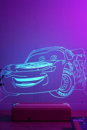 Lightning Mcqueen Auto 16-farbiges ferngesteuertes Nachtlicht - 1