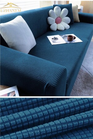 MNZ-Lycra Stretch Elastic Flexible Washable Square Pattern غطاء الأريكة ثلاثية المقاعد غطاء الأريكة غطاء الأريكة - Uzhanem