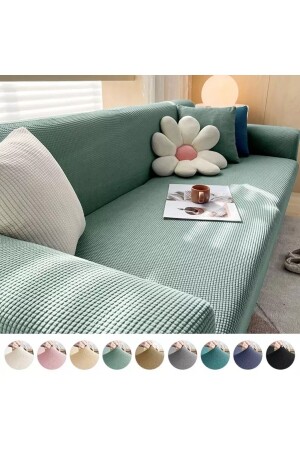 MNZ-Lycra Stretch Elastic Flexible Washable Square Pattern غطاء الأريكة ثلاثية المقاعد غطاء الأريكة غطاء الأريكة - Uzhanem