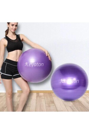 Lila 55 cm Pilates-Ball, großer dicker Yoga-Pilates-Ball - 1