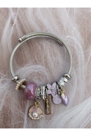 Lila Austernschneckenarmband - 2