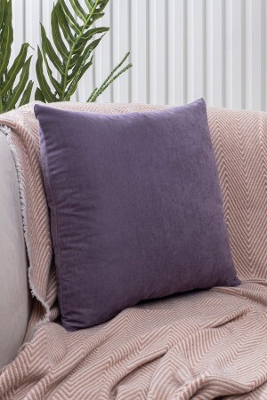 Lila Kırlent Kılıfı Dekoratif Düz Sade Panoroma-223 Punch Yapılabilir Panç - Özenev