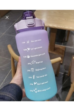 Lila Motivationsflasche 2000 ml Wasserflasche, Wasserflasche – Bpa-frei | - 2