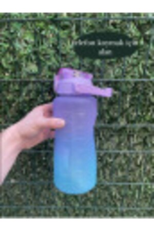 Lila Motivationswasserflasche Wasserflasche Wasserflasche 2l Tritan Gym Wasserflasche Bpa-freie Wasserflasche ARD 2L Influencer Wasserflasche - 4