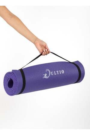 Lila Pilates-Set, 10-mm-Pilatesmatte, 2 Paar 1-kg-Hanteln, Squat-Band, Widerstandsband und Springseil - 4