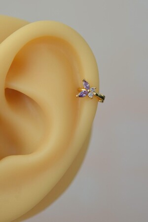 Lila Schmetterling Ring Piercing Tragus Helix Knorpel Ohrring - 1