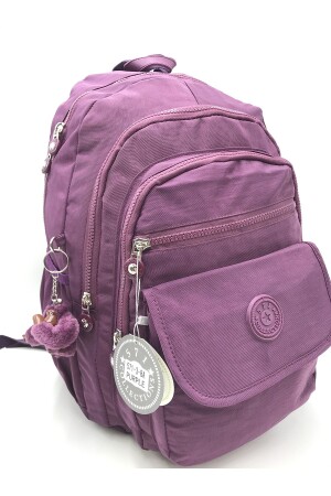 Lila, ultraleichter, wasserdichter Rucksack mit mehreren Taschen (Laptop, Notebook, Schule, Sport, Reisen) 571-3-8A - 1