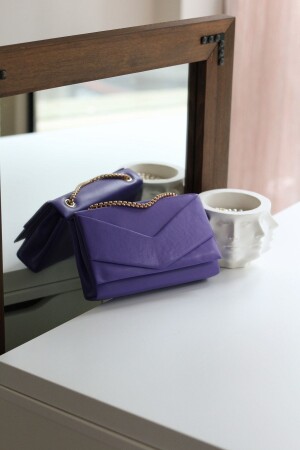 Lila Umschlagbox-Umhängetasche für Damen MB000464 - Moom Bag