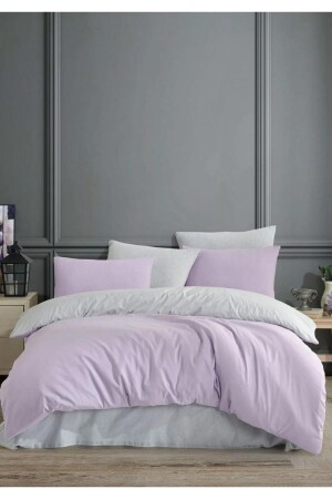 Lilac Düz Desen Çarşafı Lastikli Çift Kişilik Nevresim Takımı 200x220 %100 Pamuk01453020 TYC00718686249 - 3