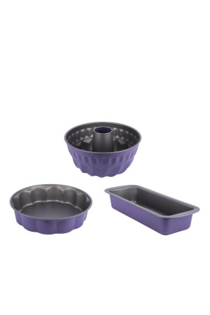 Lilafarbenes 3-teiliges Kuchenform-Set Kate 74915Viomuset KATE74915VIOMUSET - 3