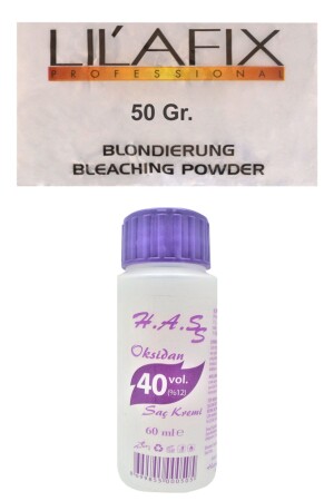 Lilafix Pulver-Haaraufheller Oryal 50 Gr. H. A. SS Oxidationsmittel 40 Volumen 60 ml. (1 n. Chr. ) - 1