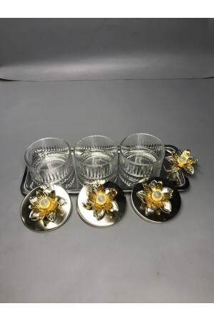 Lily Flower Elysia Silber 3-teilige Snackschale, Präsentationsschale, Gewürzschale, Eisschale, Leckerlischale, Glasschale zmbkçrz3 - 4