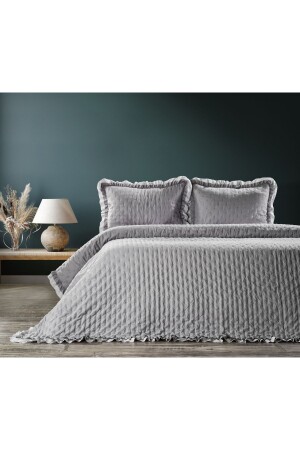 Lima Tek Kişilik Yatak Örtüsü - Gri M-010-05-008-11 - ZEBRA CASA