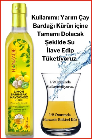 Limon Sarımsak Maydanoz Kürü 500 Ml X 2 Adet Cam Şişe - 3