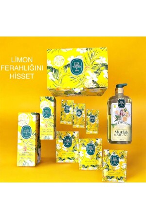 Limon set- Limon Kolonya- Limon kolonyalı mendil- Mutfak sabunu - 1