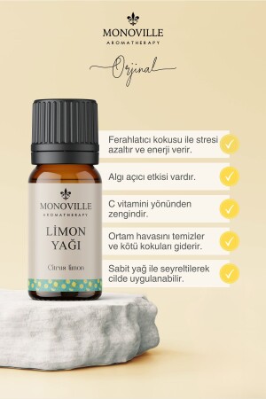 Limon Uçucu Yağı 10 ml %100 Saf ve Doğal (Lemon Essential Oil) - 3