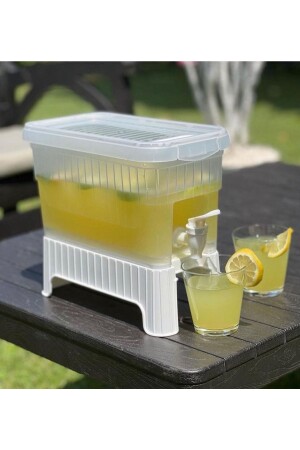 Limonaden-, Detox-Wasserspender und Sorbetspender mit Ständer und Wasserhahn – 4 Liter dtksbl1 - 2