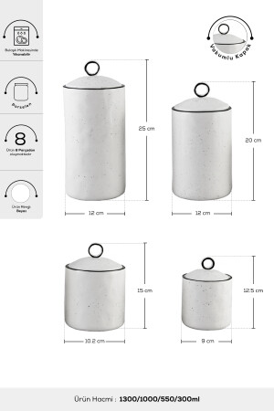 Lina 4-teiliges vakuumiertes Gewürzglas/Gewürzset mit Deckel 153. 03. 06. 1518 - 5