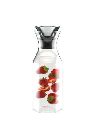 Linanware Karaf Sürahi Cam Şişe Çelik Kapak 1000 ml LNN119 - 1