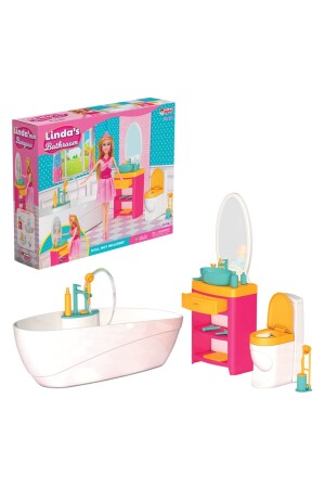 Linda'nın Banyosu - Muhteşem Banyo Oyuncak - Eğlenceli Banyo Seti - Barbie Banyo Seti - 1