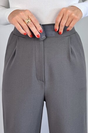 Line Damen-Palazzo-Hose aus Lycra mit Klettverschluss in Anthrazit - 5