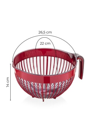 Linea Pirinç Süzgeci 3 Litre Kırmızı SC-1803 - 4