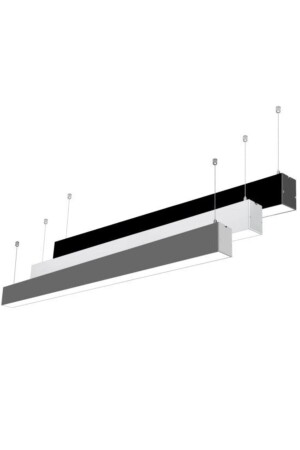 Linear 120 cm 3000 K Tageslicht 38 W schwarzes Gehäuse + Hängehalterung (2 Meter) AK-2 - 10