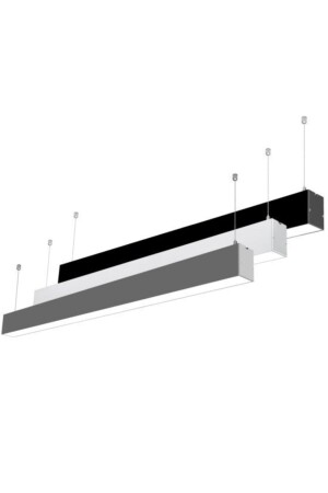 Linear 200 cm, 3000 K Tageslicht, 65 W, schwarzes Gehäuse + Aufhänger AK-4 - 8