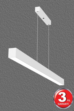 Lineer 120cm ( Beyaz Kasa, Gün Işığı ) Ledli Sarkıt Modern Led Avize, Salon, Mutfak, Masa Üstü Avize Lineer-120 Beyaz 4000K - 2