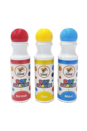 Lıno Dot Markers 3 Lü Yıkanabilir Boya Ln-603 LN-603 - 6