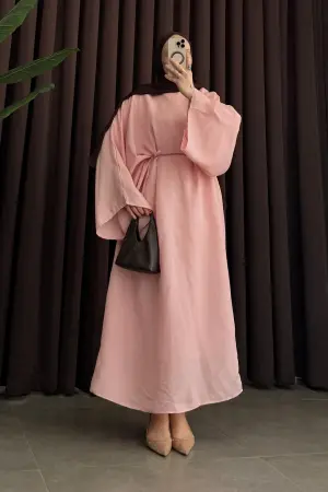 Liora Kapsül Tensel Elbise Pembe - Nuuwears
