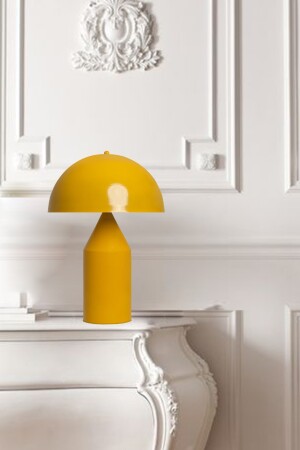 Lipeo gelbe Tischlampe, moderne Wohnbeleuchtung, Metall-Kopfteil, Nachttischlampe, Leselampe, BMM6801 - 3