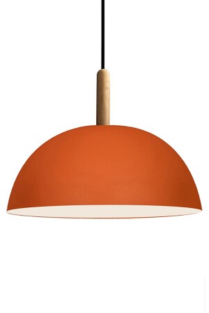 Lipeo Orange Kronleuchter Holzkopf Einzelne Hängelampe Wohnzimmer Küche Friseur Café Lampe Dekorativ BMM7080XXXA - 7