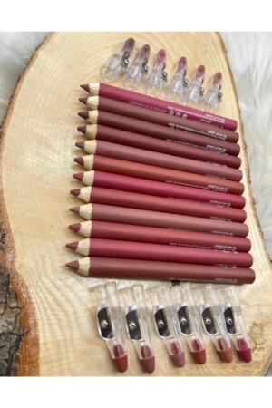 Lippenstift-Dick-Set 12-teilig Jumbo mit Spitzer - 2