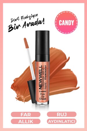 Liquid Illuminator Illuminating Blush 3 in 1 Candy - 2